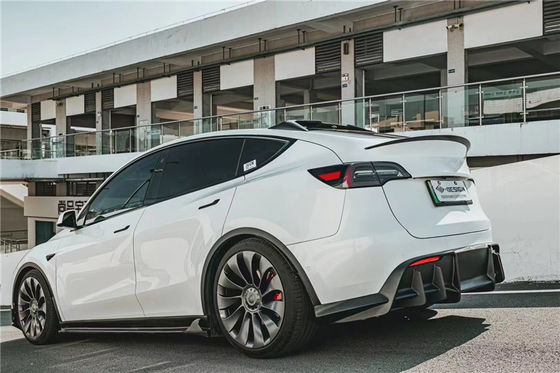 Repuestos de automóviles para Tesla MODELO Y Kit de cuerpo de fibra de carbono MODELO Y Kit mejorado de cara de la pala del difusor de fibra de carbono al estilo MIW