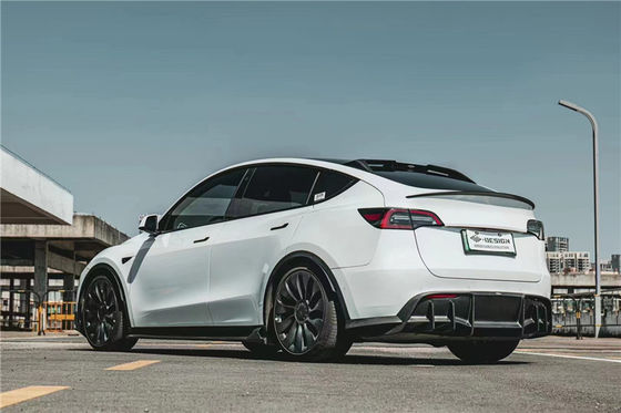 Repuestos de automóviles para Tesla MODELO Y Kit de cuerpo de fibra de carbono MODELO Y Kit mejorado de cara de la pala del difusor de fibra de carbono al estilo MIW