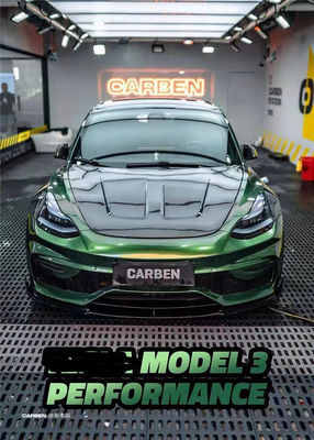 FPR 2019 Spoiler For Tesla Model 3 Body Kit 2022 ACP Estilo delantero y parachoques traseros