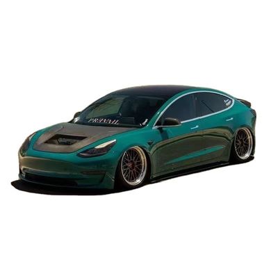 146cm Modelo 3 Kit de cuerpo de Tesla Capó de plástico transparente de fibra de carbono