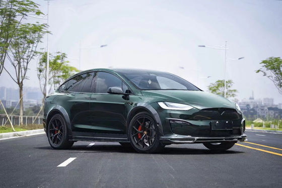 CMST Tesla Modelo X Kit de cuerpo verde oscuro Kit de cuerpo ancho de Tesla 2023 Difusor de labio frontal