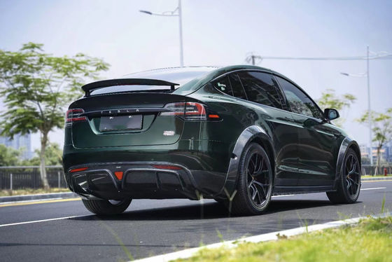 CMST Tesla Modelo X Kit de cuerpo verde oscuro Kit de cuerpo ancho de Tesla 2023 Difusor de labio frontal