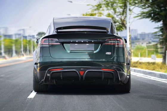 CMST Tesla Modelo X Kit de cuerpo verde oscuro Kit de cuerpo ancho de Tesla 2023 Difusor de labio frontal