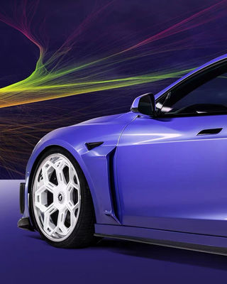 El equipo de cuerpo del estilo Vors Tesla 2013 - 2016 Tesla Model S Spoiler Hood Side Skirt