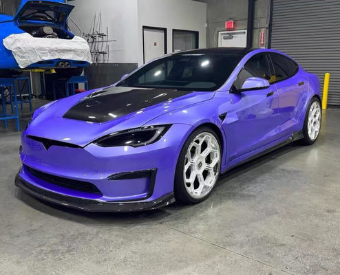 El equipo de cuerpo del estilo Vors Tesla 2013 - 2016 Tesla Model S Spoiler Hood Side Skirt