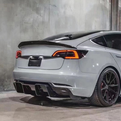 2017 - 2019 MODEL 3 Kit de carrocería Tesla La pala delantera el difusor trasero el spoiler 180mm