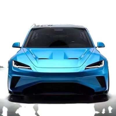 2024 Reparación Kit de carrocería de Tesla Fibra de carbono Modelo 3 Spoiler Robot Estilo Frente y parachoques traseros
