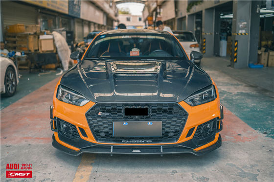 Repuestos de automóviles para Audi A5 S5 RS5 Capó de fibra de carbono A5 S5 RS5 Modernizado Capó de estilo transparente Portón del motor