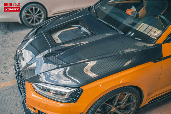 Repuestos de automóviles para Audi A5 S5 RS5 Capó de fibra de carbono A5 S5 RS5 Modernizado Capó de estilo transparente Portón del motor