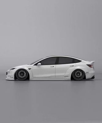 2020- Kit de cuerpo de Tesla Resina Fibra LB Estilo Tesla Modelo 3 Spoiler Difusor de labios delantero