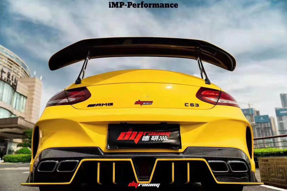 Repuestos de automóviles para Mercedes C63 Coupé Spoiler de fibra de carbono W205 C63 C63S Spoiler de cola GT mejorado de estilo IMP