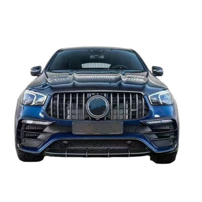 Para Mercedes-Benz GLE COUPE Kit de cuerpo de fibra de carbono GLE COUPE actualizaciones de estilo superior Fibra de carbono delantera de labio difusor widebody Kit
