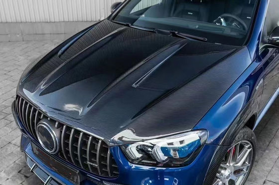 Para Mercedes-Benz GLE COUPE Kit de cuerpo de fibra de carbono GLE COUPE actualizaciones de estilo superior Fibra de carbono delantera de labio difusor widebody Kit