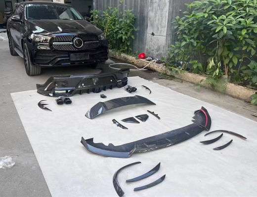 Para el Mercedes-Benz GLE Coupé Kit de cuerpo de fibra de carbono GLE Coupé MSY estilo de fibra de carbono delantero del difundidor de labios
