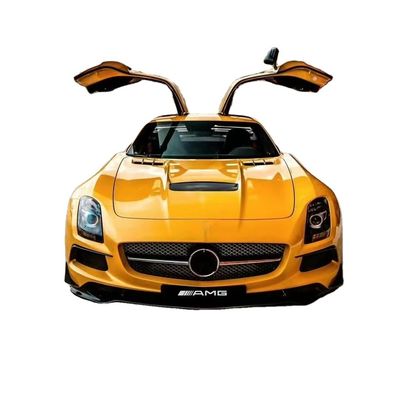 Para Mercedes SLS R197 Carrocería de Fibra de Carbono SLS Actualizaciones Serie Negra Estilo delantero y trasero Bumper Spoiler Hood