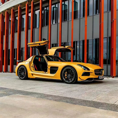 Para Mercedes SLS R197 Carrocería de Fibra de Carbono SLS Actualizaciones Serie Negra Estilo delantero y trasero Bumper Spoiler Hood