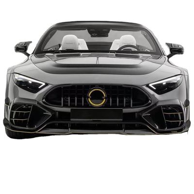 para Mercedes SL63 Kit de cuerpo de fibra de carbono SL63 Moderado estilo MSY difusor de labios delanteros de fibra de carbono