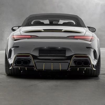 para Mercedes SL63 Kit de cuerpo de fibra de carbono SL63 Moderado estilo MSY difusor de labios delanteros de fibra de carbono