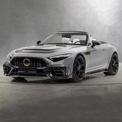 para Mercedes SL63 Kit de cuerpo de fibra de carbono SL63 Moderado estilo MSY difusor de labios delanteros de fibra de carbono