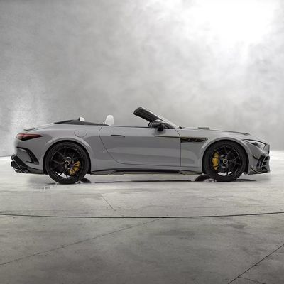 para Mercedes SL63 Kit de cuerpo de fibra de carbono SL63 Moderado estilo MSY difusor de labios delanteros de fibra de carbono
