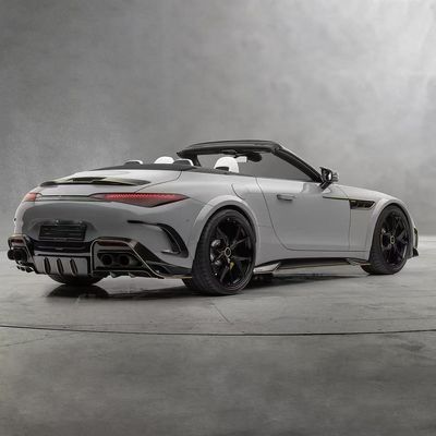 para Mercedes SL63 Kit de cuerpo de fibra de carbono SL63 Moderado estilo MSY difusor de labios delanteros de fibra de carbono